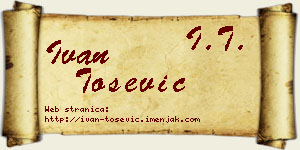 Ivan Tošević vizit kartica